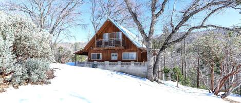 Winter snow at the cabin