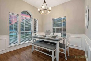 Enjoy this wonderful dining room with your family or friends 