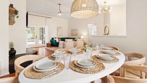 Bright dining area