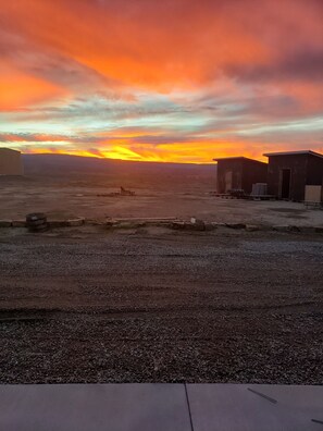 Sunset over Colorado National monument out back