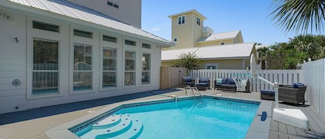 Lazy Bones - Luxury Beach Vacation Rental House with Private Pool, Hot Tub, and Wraparound Balconies in Crystal Beach, Florida - Five Star Properties Destin/30A