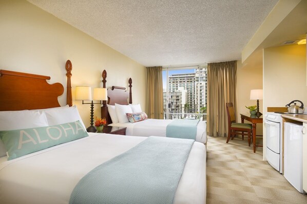 Unit with 2 Double beds. Exact unit will be assigned upon arrival. Views, colors and decor may vary
