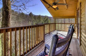 Beautiful view of mountains from back porch - Stunning Views from your back deck in Gatlinburg