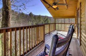 Beautiful view of mountains from back porch - Stunning Views from your back deck in Gatlinburg