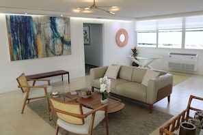 Comfortable abundant seating in living area