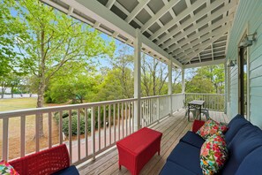 SECOND LARGE OPEN AIR PORCH UP, OUTDOOR DINING & SOFA SEATING