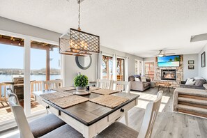 Living area opens to amazing main channel views