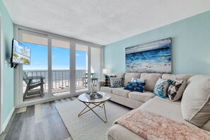 Floor to ceiling sliding glass door and windows