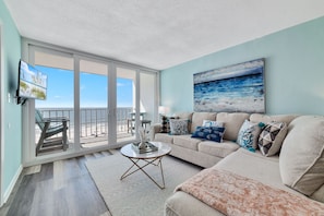 Floor to ceiling sliding glass door and windows