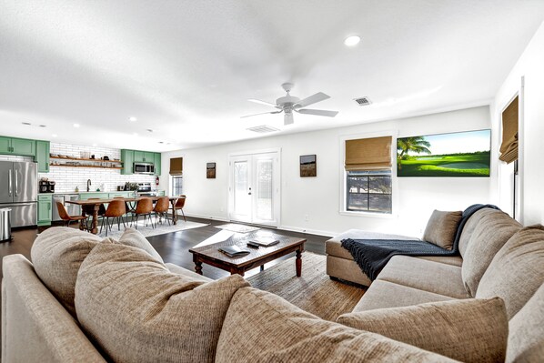 Open concept allows everyone to enjoy.