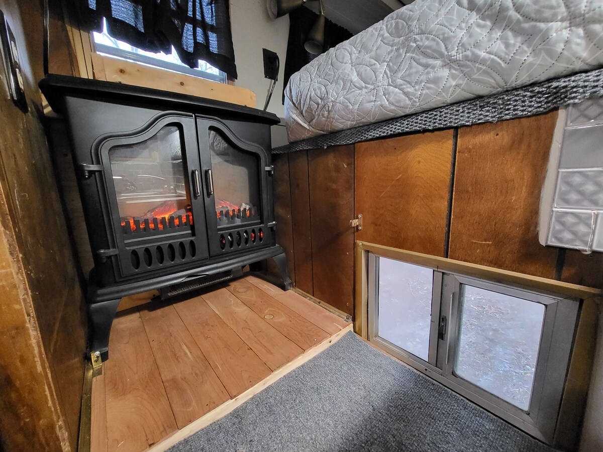 Camp in our Vintage 70’s Tiny Camper with Central A/C and Heat