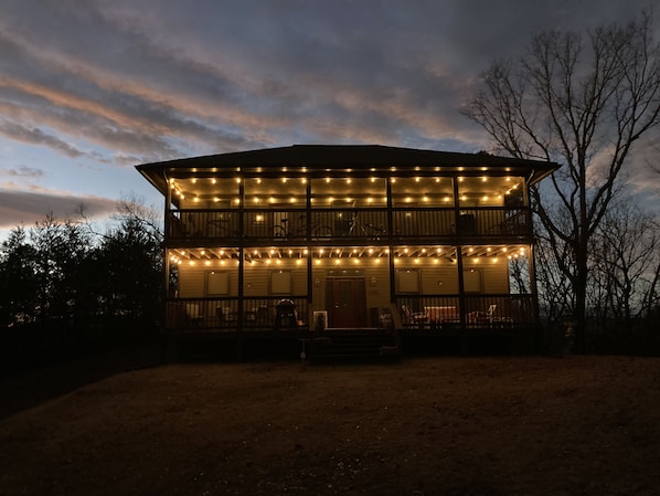 Nighttime front view