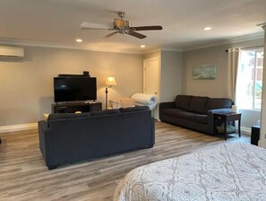 Living area with 2 queen sofabeds