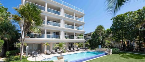 SeaBreeze pool deck and lawn. 