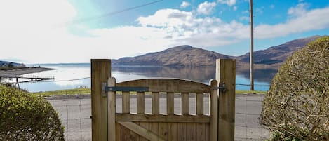 The view from the gate, across to the Isle of Skye.