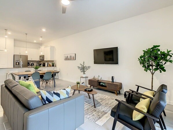 The heart of the home beats in the living room.