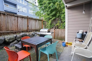 The patio is perfect for grilling and enjoying meals with your loved ones