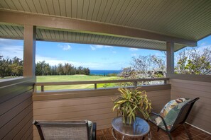 Relax in privacy on this spacious covered lanai. KRV-1223