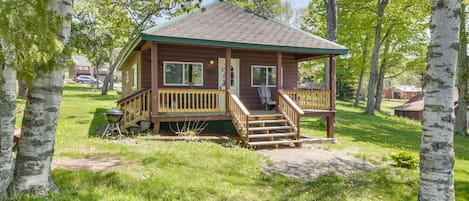 Rangeley Vacation Rental | 2BR | 1BA | 704 Sq Ft | 5 Steps to Access