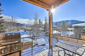 Balcony | Gas Grill | Mountain Views