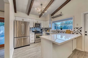 Open & remodeled kitchen