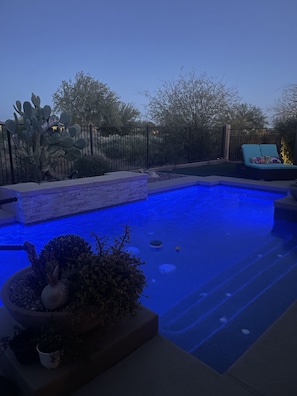 Out door pool /evening