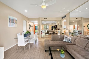 Spacious, open living area