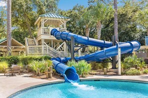 Water slide at the Lagoon Pool..
