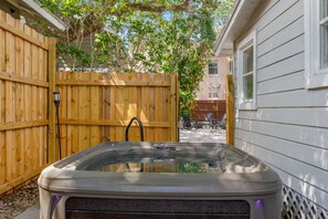 Enjoy the private outdoor hot tub - open year-round! 