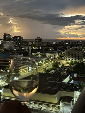 Night City View from the balcony 