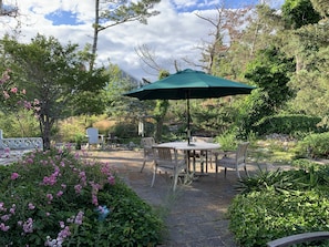 Backyard Dining Area within Garden