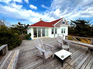 Front Deck (The front of the house always faces the Bay)