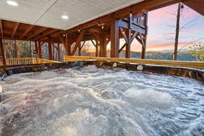 Soak in the brand new hot tub, enjoy a beverage with friends and family