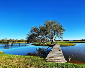 You will love the view from the back porch and common room windows.