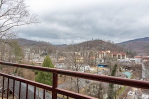 Gorgeous Mountain Views From The Covered Balcony At This Condo In Gatlinburg!