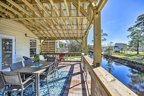 Deck | Outdoor Seating & Dining | Bay Views