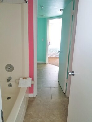 Hallway thru bathrooms