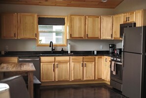Fully stocked kitchen