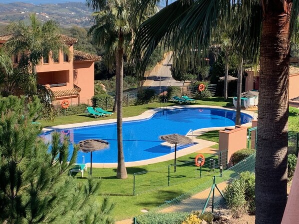 Pool over looking terrace