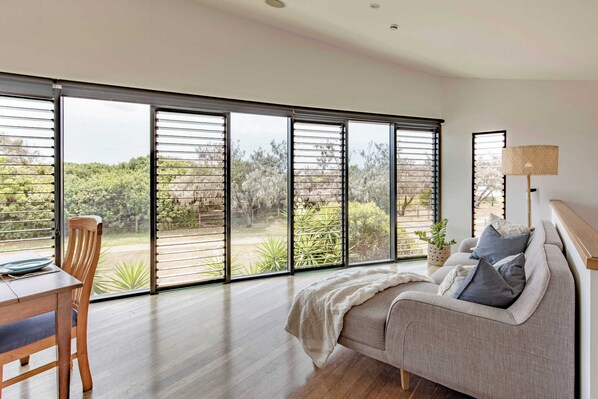 Sit back and relax in the upstairs living