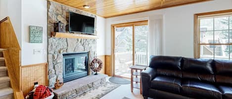 Living Room with Fireplace, main level