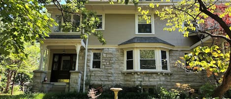 Exterior of home built in 1900.  Guests have a private entrance to the unit.  