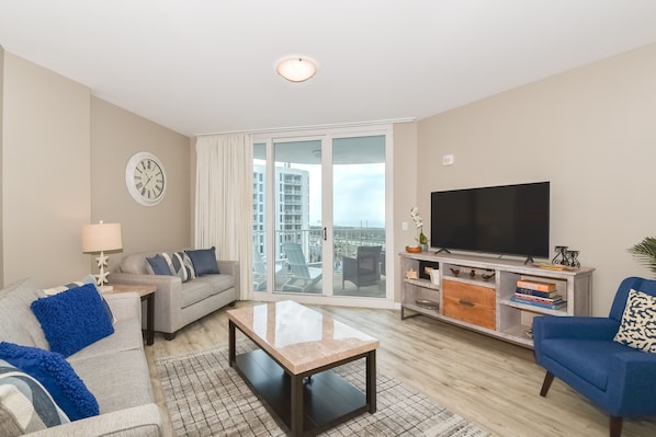 The Palms of Destin 2807 - Living Area to Balcony