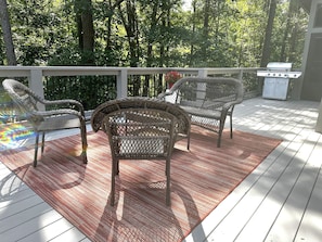 Gather on the deck and listen to nature all around. Grill masters welcome!
