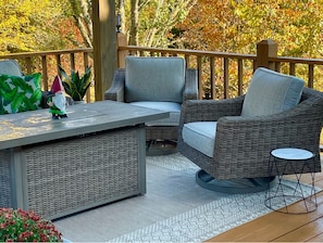 Comfortable outdoor seating.