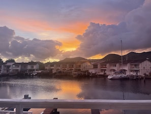 View of stunning sunrise from Master Bedroom balcony