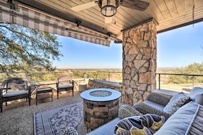 Patio | Outdoor Seating Areas | Fire Pit | Hill Country Views