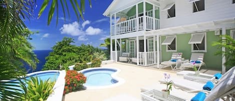 Views of house from pool deck