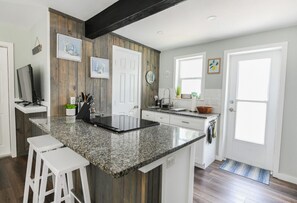 Kitchen - Stovetop, Sink, Refrigerator