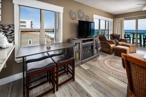 Dining and living room view - Windows to let in the Florida Sunlight!